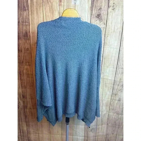 Evereve Dolman Sleeved Cardigan Sweater Knotty Texture Slate Blue/Gray Size XL - Picture 6 of 9